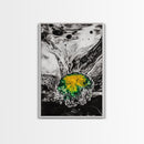 Abstract Fluid Art, Black and White Print, Modern Home Decor, Unique Swirl Art, Office Wall Art, Monochrome Aesthetic, Framed Canvas Print