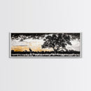 Lone Eagle and Tree, Dramatic Sunset Art, Wildlife Wall Decor, Rustic Nature Print, Framed Canvas Print, Office or Living Room Art