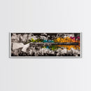 Colorful Rifle, Gun Art, Abstract Firearm Painting, Modern Wall Art, Man Cave Decor, Bold Art, Framed Canvas Print, Unique Gift