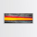Tropical, Waves, Sunset, Canvas Print, Beach Wall Art, Living Room Decor, Vibrant Ocean Scene, Boho Seascape, Surfer Gift, Colorful Coastal