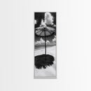 Beach Umbrella, Summer Shade, Ocean Serenity, Island Dreams, Coastal Peace, Framed Canvas Print, Living Room Wall Art, Boho Tropical Décor