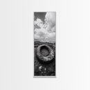 Tidepool Relic, Seaside Ruins, Moody Beach Scene, Framed Canvas Print, Coastal Bathroom Art, Ocean Inspired Decor, Surreal Photography
