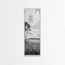 Marshland Trees, Coastal Wetlands, Serene Landscape, Peaceful Horizon, Framed Canvas Print, Office Wall Art, Minimalist Nature Art