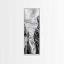 Rocky Sea Gap, Moody Ocean Art, Monochrome Seascape, Minimalist Wall Decor, Canvas Print, Coastal Living Room Wall Art, Living Room Art