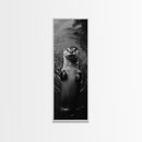 Cute Otter, Wildlife Charm, Animal Portrait, Black White Art, Canvas Print, Kids Room Wall Art, Woodland Nursery, Nature Lover Gift