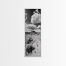 Desert Butte View, Southwest Horizon, Dramatic Sky, Framed Canvas Print, Boho Living Room Art, Western Landscape Photography, Man Cave