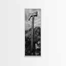 Rustic Axe Decor, Woodsy Cabin Vibes, Nature Photography, Masculine Art, Framed Canvas Print, Man Cave Decor, Garage Wall Art