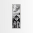 Rowboat Reflection, Still Water, Lake Life, Canvas Print, Rustic Cabin Wall Art, Nature Photography, Bedroom Art, Den Lakehouse Decor