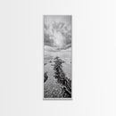 Seaweed Trail, Ocean Depth, Coastal Texture, Shoreline Calm, Marine Inspired Canvas Print, Minimalist Bathroom Wall Art, Ocean Decor