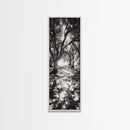 Tree Shadows, Woodland Light, Forest Stroll, Peaceful Canopy, Dappled Light Canvas Print, Cozy Living Room Wall Art, Autumn Decor