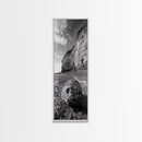 Seaside Cliffs, Coastal Rock, Rugged Beauty, Framed Canvas Print, Nature Wall Art, Rustic Beach Decor, Boho Vibe, Earthy Textures
