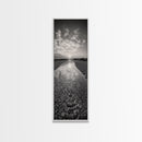 Rippling Water, Pebble Riverbed, Radiant Sunset, Peaceful Reflection, Canvas Print, Zen Art, Bathroom Wall Art, Nature Calm Decor