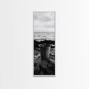 Metal Cup, Shoreline Still Life, Rustic Seaside, Canvas Print, Vintage Aesthetic, Coastal Kitchen Wall Art, Minimal Beach Mood