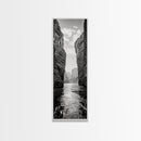 Canyon River, Desert Passage, Rugged Cliffs, Adventure Scene, Framed Canvas Print, Western Wall Art, Office Art, Den Nature Decor