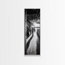 Dockside Market Light, Urban Waterfront Print, Golden Hour Street Scene, Canvas Print, Kitchen Wall Art, Moody City Photography