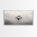 Autumn Leaf, Tranquil Water, Floating Serenity, Soft Tones Nature Art, Canvas Print, Fall Bedroom Wall Art, Minimalist Style