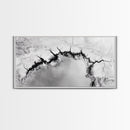 Aerial Desert, Cracked Earth, Modern Texture, Abstract Terrain, Canvas Print, Office Wall Art, Earth Tones, Contemporary Natural Art
