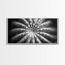 Cactus Spiral, Desert Bloom, Nature Closeup, Modern Decor, Framed Canvas Print, Minimalist Botanical Art, Office Wall Art, Succulent Texture
