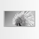Native Headdress, Feather Crown, Cultural Tribute, Canvas Print, Boho Tribal Decor, Bedroom Wall Art, Monochrome Indigenous Style