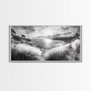 Coastal Bluff Sunset, Seaside Horizon View, Beach Landscape Scene, Serene Decor, Canvas Print, Living Room or Hallway Wall Art