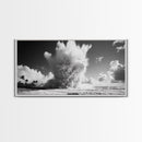 Ocean Wave Explosion, Tropical Beach Scene, Dramatic Nature Photography, Framed Canvas Print, Modern Coastal Wall Art, Bold Statement Decor