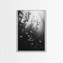 Kelp Forest Depth, Underwater Fish Scene, Ocean Life, Canvas Print, Marine Wall Art, Coastal Decor, Moody Nature Photography, Bathroom Art