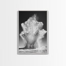 Ocean Splash, Water Explosion, Sea Power, Canvas Print, Bathroom Wall Art, Black and White Abstract Art, Coastal Modern Decor