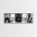 Cozy Fireplace, Cabin View, Warm Interior, Framed Canvas Print, Rustic Wall Art, Living Room Decor, Fall Season Vibe, Hygge Aesthetic