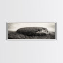 Heather Rock, Grassy Field, Natural Simplicity, Earthy Tones, Canvas Print, Rustic Home Decor, Minimalist Nature Wall Art, Fall Inspired Art
