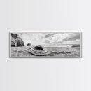 Coastal Rope, Windswept Bluff, Seaside Grass, Framed Canvas Print, Beach House Art, Nautical Decor, Neutral Living Room Style