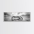 Giant Scorpion Beach, Surreal Creature, Dark Fantasy, Ocean Monster, Framed Canvas Print, Halloween Wall Art, Teen Room Decor, Bedroom Art