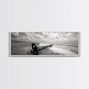 Rusted Anchor Pipe, Coastal Beach Art, Ocean Photography, Framed Canvas Print, Nautical Wall Art, Bedroom or Bathroom Decor