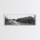 Wild Apple Path, Nature Overgrowth, Autumn Orchard Trail, Canvas Print, Fall Farmhouse Kitchen Art, Rustic Seasonal Wall Decor