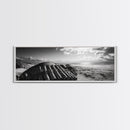 Beach Ammo, War Relic, Ocean Shoreline, WWII Remnants, Framed Canvas Print, Industrial Wall Art, Man Cave Decor, Coastal Photography