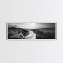 River Canyon, Rugged Cliffs, Dramatic Valley, Wild Terrain, Framed Canvas Print, Adventure Wall Art, Office Decor, Nature Photography Style