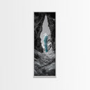 Ice Cave, Blue Glacier, Arctic Escape, Frozen Wonder, Framed Canvas Print, Winter Wall Art, Nature Lover Gift, Bedroom Photography Art