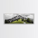 Mountain Hike Path, Scenic Peak Trail, Nature Landscape, Framed Canvas Print, Modern Cabin Decor, Adventure Wall Art, Minimalist Style
