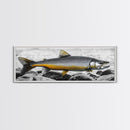 Golden Trout, River Rocks, Fishing Moment, Canvas Print, rustic lakehouse decor, angler gift wall art, fish print, cabin lodge artwork