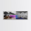 Split Color Lake, Fantasy Water Reflections, Surreal Landscape Scene, Framed Canvas Print, Bedroom Wall Art, Dreamy Nature Style