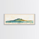 Auckland Island, New Zealand Watercolor Print, Vacation Gift, New Zealand Wall Art, Beach Painting, Beach Decor, Large Wall Art, Wood Frame Art
