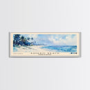 Bávaro Beach, Dominican Republic Watercolor Beach Print, Vacation Gift, Dominican Republic Wall Art, Framed Canvas Print, Framed Beach Painting