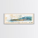 Cortegada Island, Spain Watercolor Beach Print, Vacation Gift, Spain Wall Art, Framed Canvas Print, Framed Beach Painting