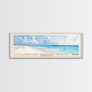 Cruise Center Beach, Turks and Caicos Watercolor Print, Vacation Gift, Turks and Caicos Wall Art, Beach Painting, Beach Decor, Large Wall Art, Wood Frame Art