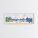 Ho Coc, Vietnam Watercolor Print, Vacation Gift, Vietnam Wall Art, Beach Painting, Beach Decor, Large Wall Art, Wood Frame Art