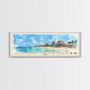Hopkins Village Beach, Belize Watercolor Beach Print, Vacation Gift, Belize Wall Art, Framed Canvas Print, Framed Beach Painting