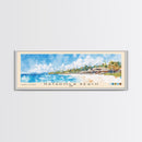 Natadola Beach, Fiji Watercolor Beach Print, Vacation Gift, Fiji Wall Art, Framed Canvas Print, Framed Beach Painting