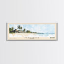 Pereybere, Mauritius Watercolor Print, Vacation Gift, Mauritius Wall Art, Beach Painting, Beach Decor, Large Wall Art, Wood Frame Art