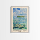 Glover’s Reef Atoll, Belize Watercolor Beach Print, Vacation Gift, Belize Wall Art, Beach Painting, Beach Decor, Beach Painting