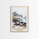 Kearvaig, Scotland Watercolor Print, Vacation Gift, Scotland Wall Art, Beach Painting, Beach Decor, Large Wall Art, Wood Frame Art