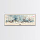 Barnaul Russia Wall Art, Panoramic Travel Poster, Panoramic Framed Canvas Print, City Wall Art, Wall Hanging Home Decor, Travel Art